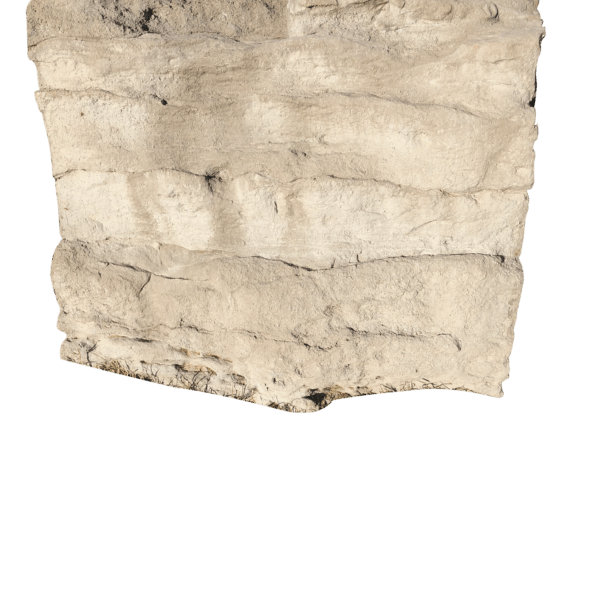 A picture of a Glass Fiber Reinforced Concrete rock panel for sale with a transparent background.